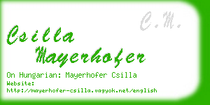 csilla mayerhofer business card
